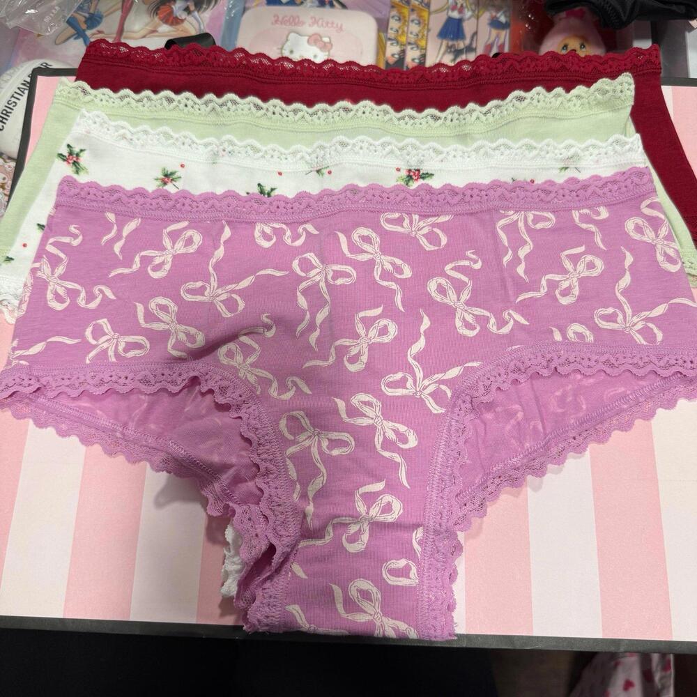 Victoria's Secret 5-Pack Lace Waist Cotton Cheeky Panties - Picture 2 of 6